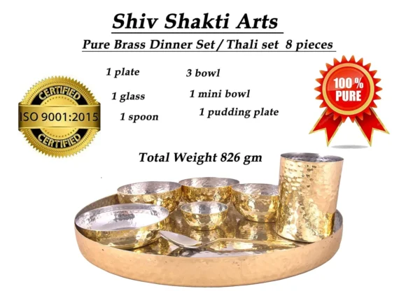 brass dinner set