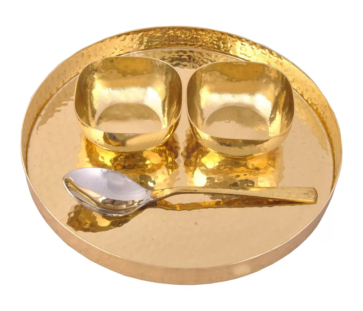 brass dinner set