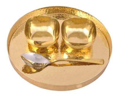 brass dinner set