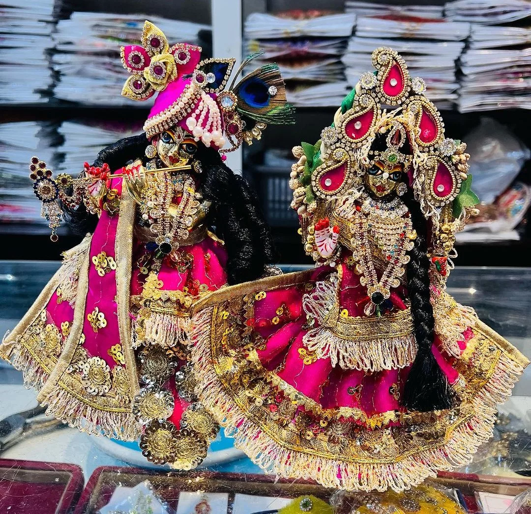 Buy Krishna Dress for ladoo gopal god idol, fancy dress for krishna idol/god,  multicoloured dress, Size- 4 inch diameter dress, 2 dresses in each pack  Online at desertcartINDIA