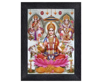 Lakshmi Ganesh Saraswati framed photo