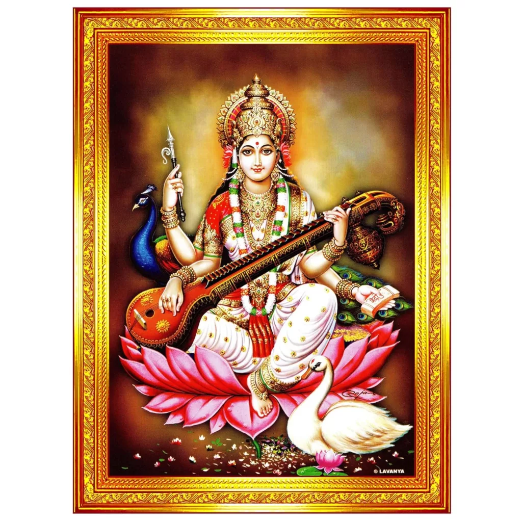 Saraswati Devi photo painting