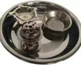 Premium steel pooja thali